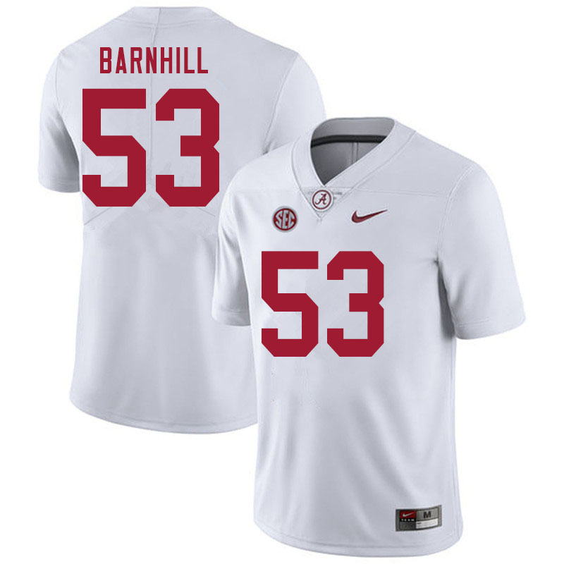 Alabama Crimson Tide Men's Matthew Barnhill #53 White NCAA Nike Authentic Stitched 2020 College Football Jersey ZU16E75AH